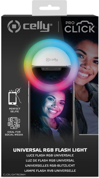 Image du produit Celly CLICKLIGHTRGBWH Panneau lumineux LED Round Battery (éclairage annulaire)