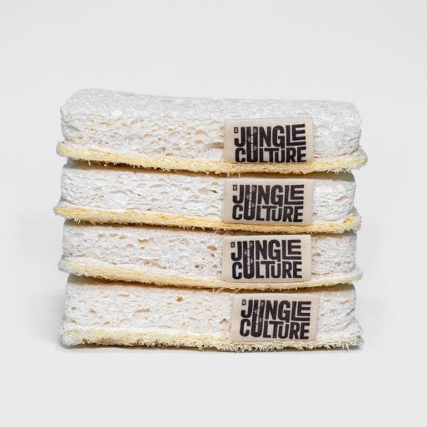 Actual product image Jungle Culture Eco dishwashing sponges (4 pcs.)