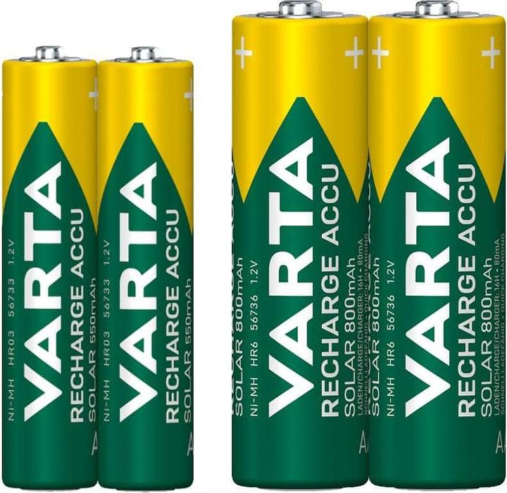 Actual product image Varta Recharge Accu Solar (2 pcs., AAA, 550 mAh)