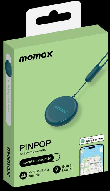 Produktbild Momax Pinpop Apple Find My Certificated Tracker Teal Blue