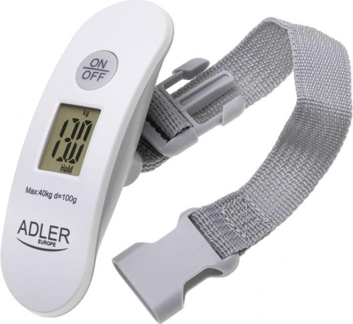 Produktbild Adler | Travel Luggage Scale | AD 8189 | Maximum weight (capacity) 40 kg | Accuracy 100 g | White