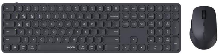 Rapoo Wireless multi-mode desk set 9810M, QWERTZ, dark grey (00228039) (DE, Wireless)