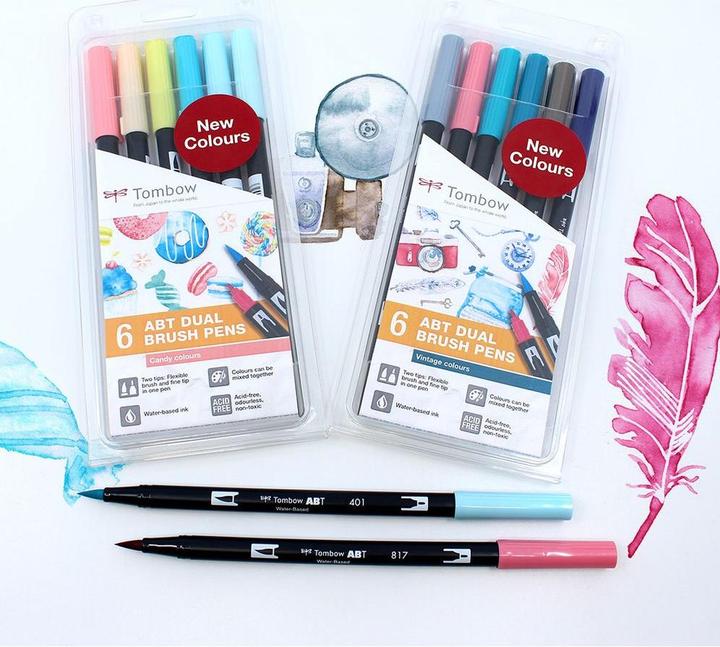 Image du produit Tombow Fibre Painter Vintage Colours (Multicolore, 6 x)