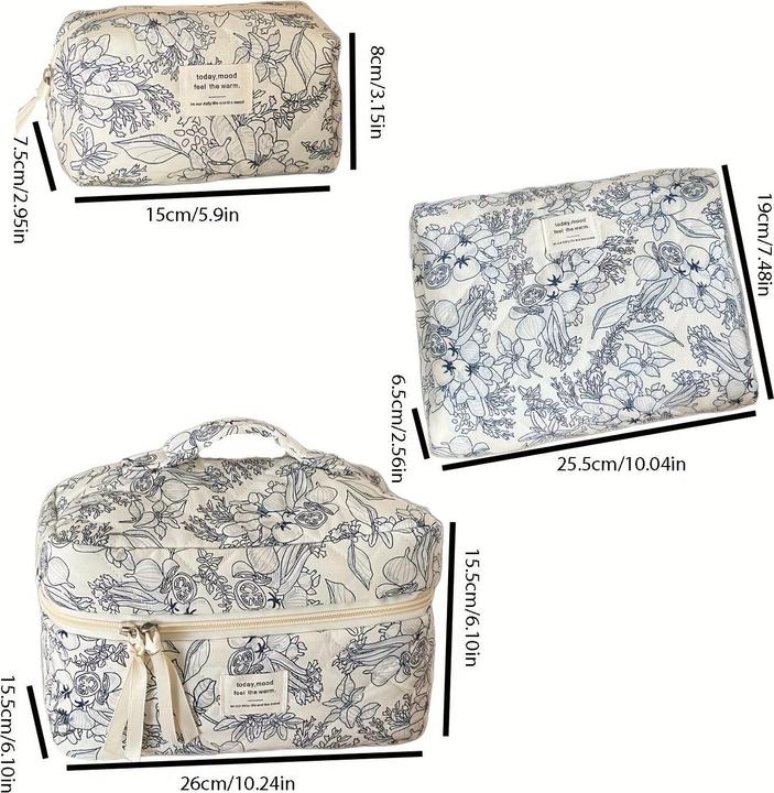 Actual product image Only-Bags.Store Fruit and vegetable print make-up bags Portable toiletries storage bag