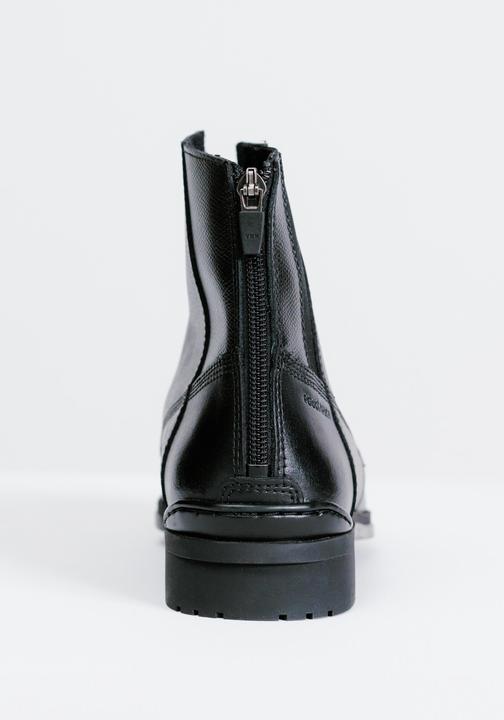 Produktbild Fouganza Reitstiefeletten 500 geschnürt Leder Damen schwarz (39)