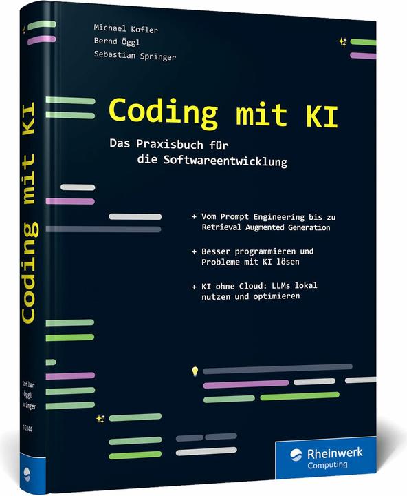 Produktbild Coding mit KI (Deutsch, Bernd Öggl, Michael Kofler, Sebastian Springer, 2024)