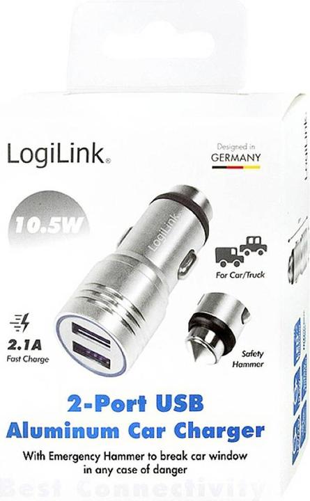 Immagine prodotto LogiLink Adattatore di ricarica per auto USB
