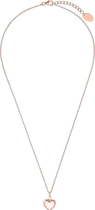 Image du produit S.Oliver Collier pour femme, argent 925 sterling zirconium (synth.) | coeur (Argent 925, 42 cm)