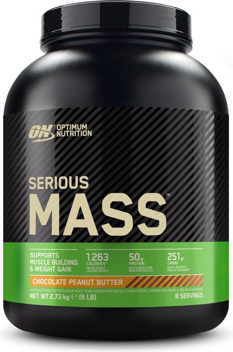 Produktbild Optimum Nutrition Serious Mass (Peanut Butter, Chocolate, 1 Stk., 2722 g)