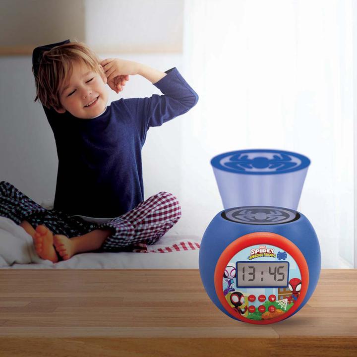 Image du produit Lexibook Réveil de projection Spidey & Friends avec changement de couleur LED et fonction de minuterie