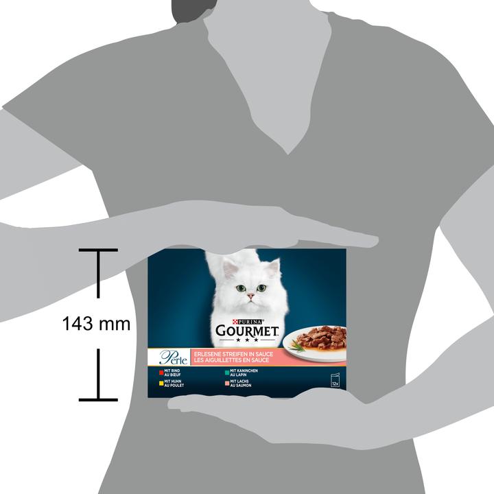 Immagine prodotto Gourmet Squisiti straccetti in salsa (manzo, pollo, coniglio e salmone) (Adulto, 12 pz., 1135 g)