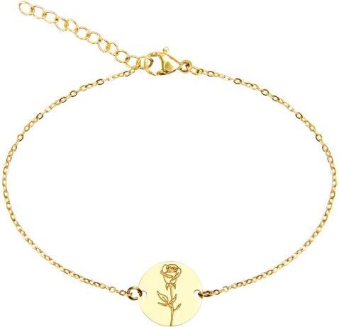 Immagine prodotto HCA Armband - "Your Flower" - Edelstahl vergoldet - Rose (Acciaio inossidabile)