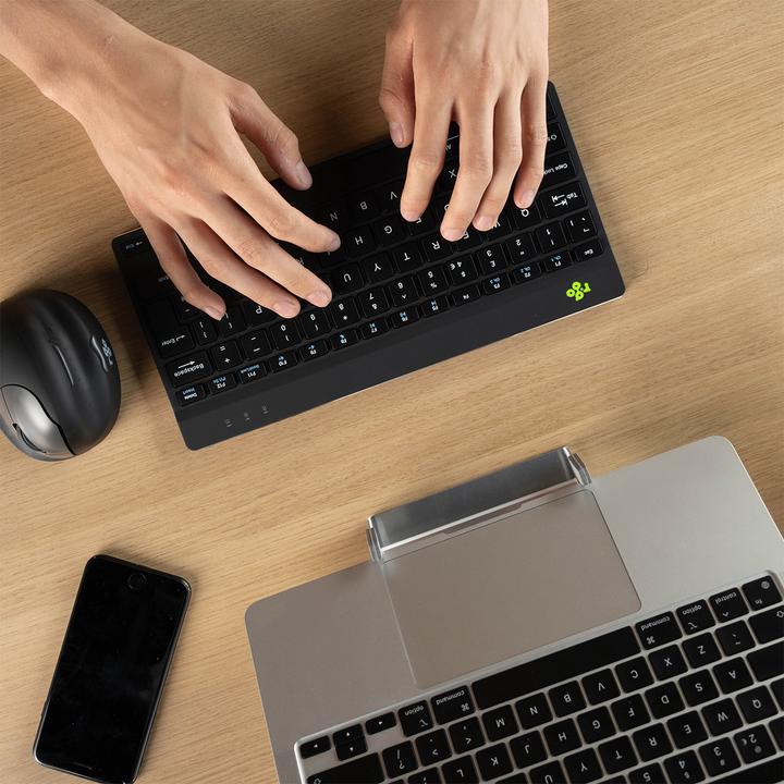 Produktbild R-Go Tools R-Go Tastatur Compact Break US-Layout drahtlos schwarz (US, Kabellos)