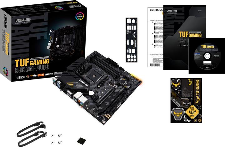 Actual product image ASUS TUF GAMING B550M-PLUS (AM4, AMD B550, mATX)