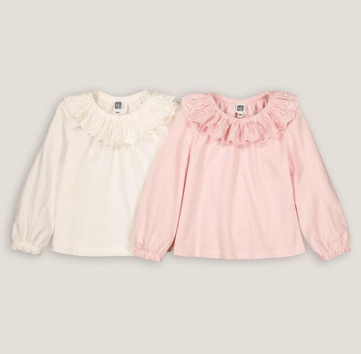 Produktbild La Redoute Collections 2er-Pack Shirts Signature mit Volantkragen (80)