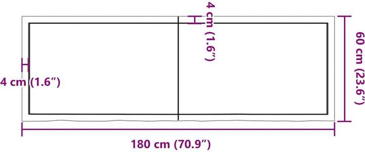 Actual product image VidaXL Saba (180 x 60 x 4 cm)