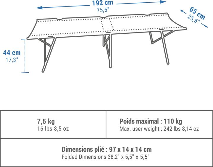 Produktbild Quechua Camp Bed Second