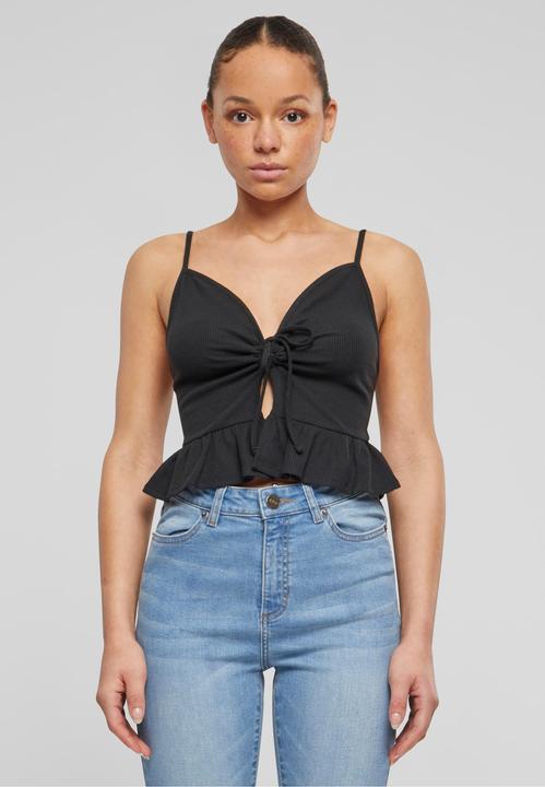 Immagine prodotto Urban Classics Top con volant in piqué Waffle da donna - 137877 (XS)