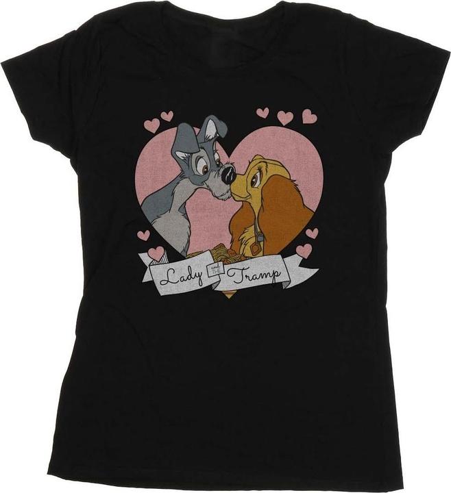 Actual product image Disney Womens/Ladies Lady And The Tramp Love Cotton T-Shirt (M)