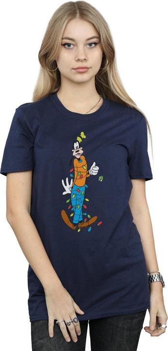 Immagine prodotto Disney Goofy Christmas Lights Maglietta Ampia Donna (XL)