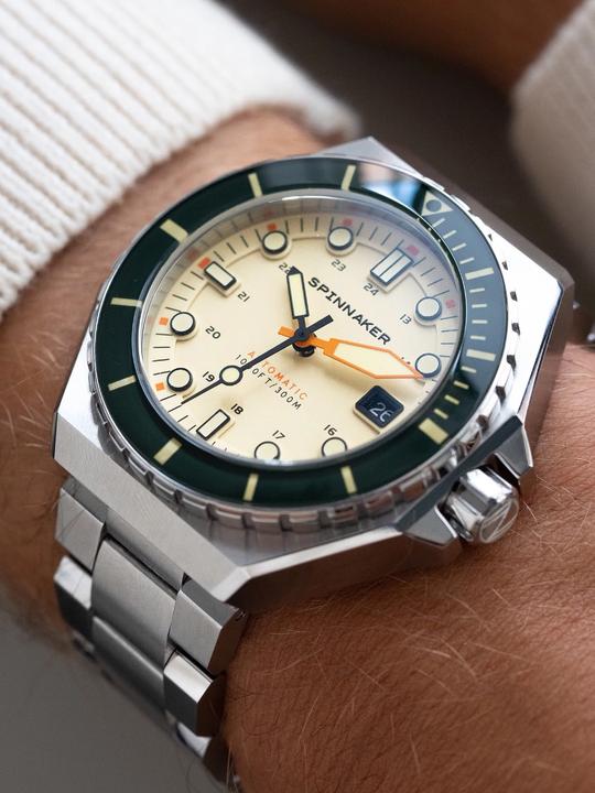 Actual product image Spinnaker SP-5081-CC Dumas Diver Automatic 44mm 30ATM (Analogue wristwatch, 44 mm)