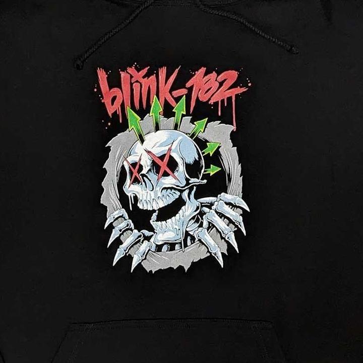 Actual product image Blink 182 Unisex Adult Six Arrow Skull Hoodie (S)