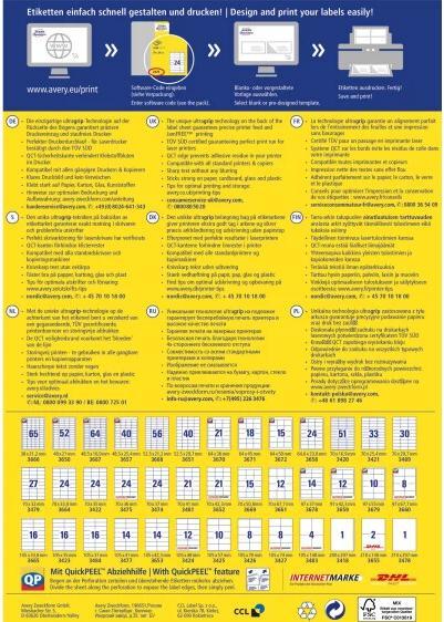 Image du produit Avery Étiquettes universelles