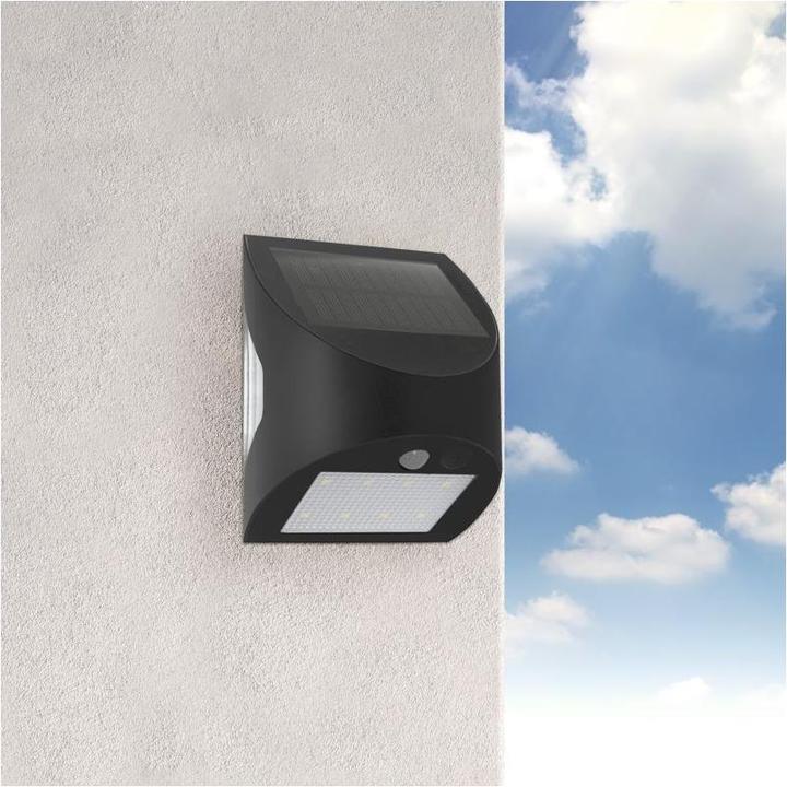 Actual product image Century Arcadia Max Solar LED wall light black (300 lm, IP65)