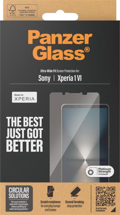 Actual product image PanzerGlass Screen Protector Sony Xperia 1 VI / Ultra-Wide Fit (1 Piece, Sony Xperia 1 VI)