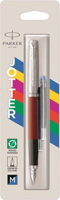 Immagine prodotto Parker JOTTER Originali C.C. M Bl/SW penna stilografica JOTTER (Acciaio inossidabile, Rosso, 1 x)