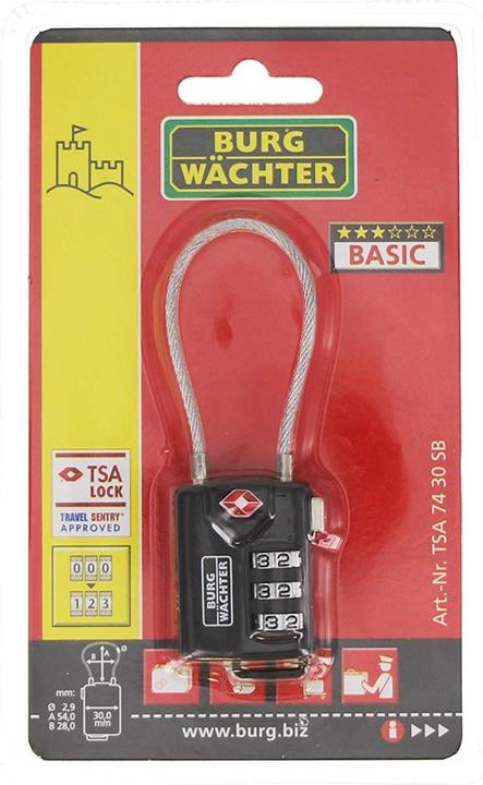 Actual product image Burg Wächter Combination lock TSA 74 30 SB