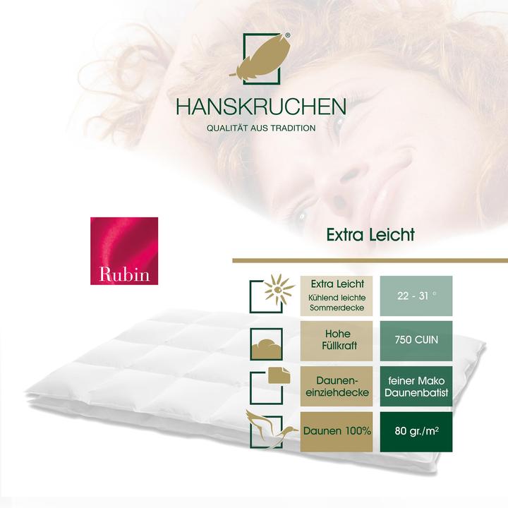 Actual product image Hanskruchen Rubin (350 g, 200 x 220 cm)