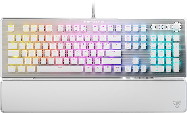 Turtle Beach - Clavier de jeu mécanique RGB Filaire Vulcan II Blanc - Disposition Qwerty US (US, Cable)