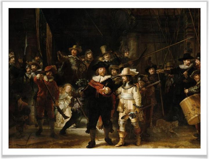 Immagine prodotto Trenddeko Rembrandt - La ronda di notte (80 x 60 cm)