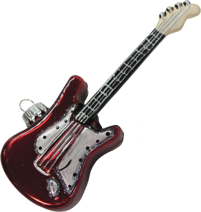 Krebs Glas Lauscha E-Gitarre - Christbaumschmuck aus Glas (1 -teilig)