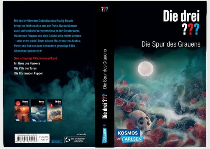 Productafbeelding Die drei???: Die Spur des Grauens. Dreifachband (Enthält die Bände: Im Haus des Henkers, Die Villa (Duits, André Minninger, Marco Sonnleitner, André Marx, 2024)