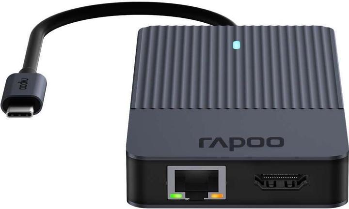 Productafbeelding Rapoo USB-C multipoortadapter 10-in (USB-C, 1 Havens)