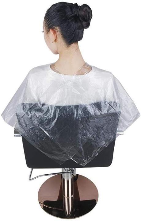 Actual product image Hermex Disposable plastic apron 50 pcs. Hairdresser Coiffeur