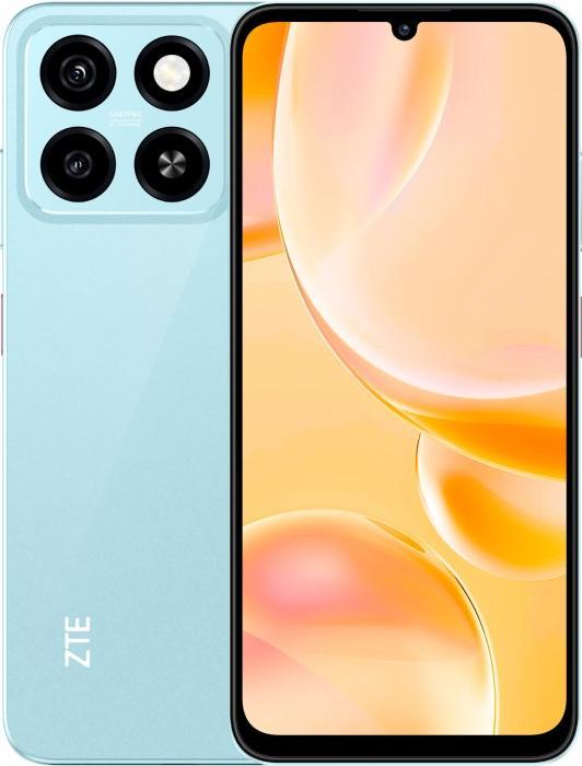 Produktbild ZTE Blade A55 - 4G Smartphone - Dual-SIM - RAM 4 GB / Interner Speicher 64 GB - Triple-Kamera - fron (64 GB, Wasserblau, 6.75", Dual SIM, 13 Mpx, 4G)