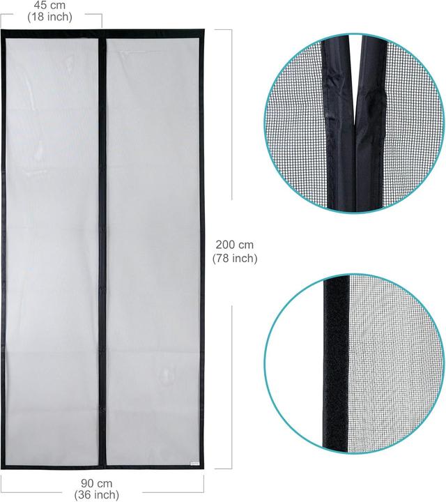 Produktbild Apalus Magnet Fliegengitter Tür (90 x 200 cm)