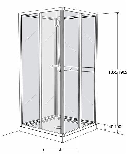 Produktbild Geberit Ifö Next NKH-L 88 VS 80 x 80 - overdel