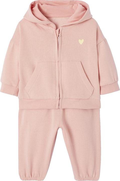 Image du produit Vertbaudet Mädchen Baby-Set: Kapuzensweatjacke & Sweathose mit Recycling-Polyester (80)