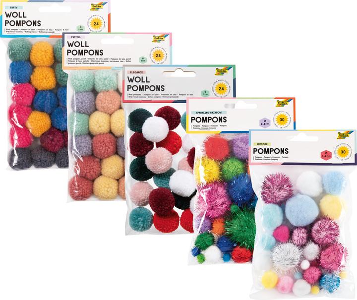Produktbild Folia Woll-Pompons (30 x)