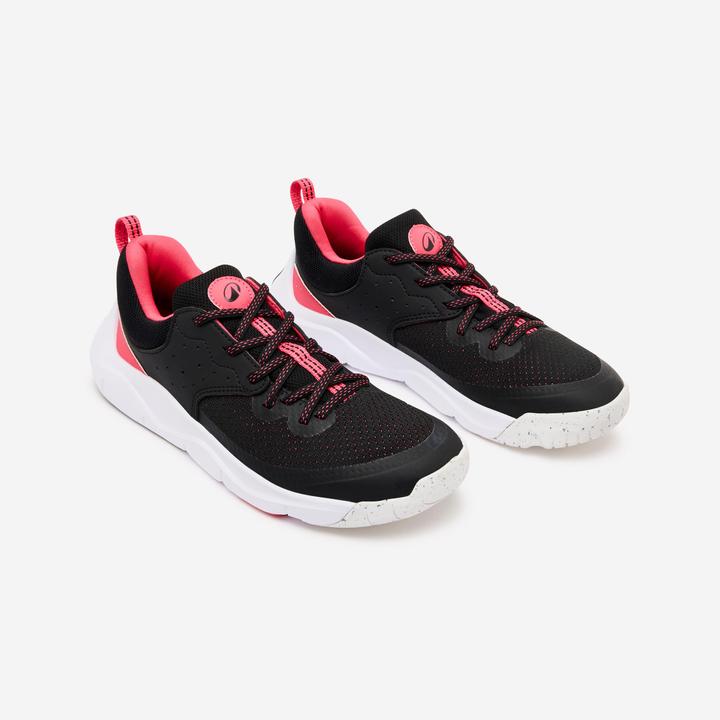 Produktbild Decathlon Turnschuhe Kinder Schnürsenkel - Playful Fast schwarz/rosa (37)