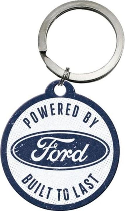 Nostalgic-Art Merchandising Nostalgic Art Schlüsselanhänger Ford Ø 4 cm, Blau/Weiss, Motiv: Logo