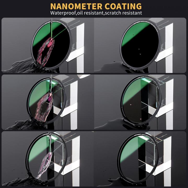 Actual product image K&F Concept Concept Magnetic lens filter kit CPL-ND-UV 55 mm (Neutral density filter, UV filter)