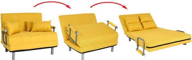 Actual product image Swisshandel24 Sleeping Chair HWC-K29, Folding Armchair Sleeping Sofa Guest Bed Relaxing Armchair, Lying Surface