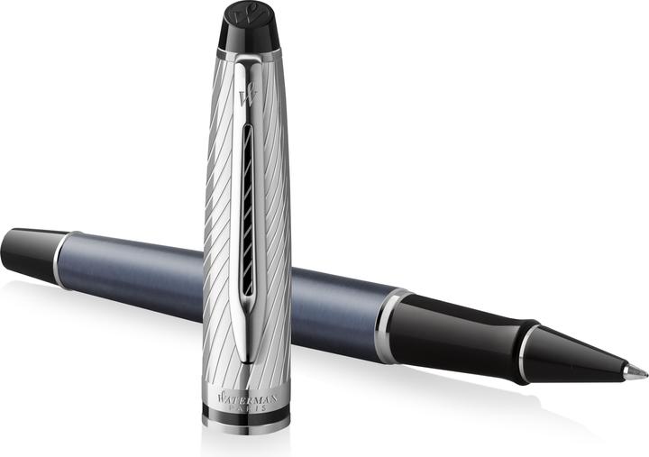 Produktbild Waterman Rollerball Expert DeLuxe Grau C.C. (F-schwarz) (Grau, Metallisch, 1 x)