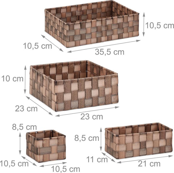 Actual product image Relaxdays 8pcs storage basket set (8 x, 35.5 x 26 x 10.5 cm)