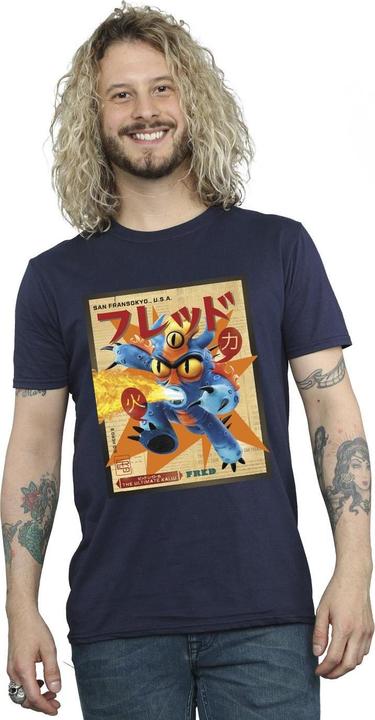 Immagine prodotto Disney Big Hero 6 Baymax Fred Newspaper Maglietta Uomo (4XL)